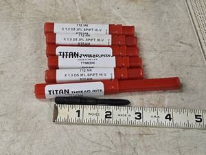 lot 226 image: Lot of (6) Titan Man Thread Rite Thread Form Plug 712 M6 x 1.0 D5 3FL SPPT Hi-V Steam TT98306 (in original packaging)