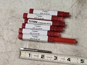 lot 228 image: Lot of (6) Titan Man Thread Rite 876 10-32 H6 Thread Form Plug TT82863 (in original packaging)