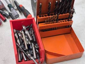 lot 296 image: Drill Bit Index  Bin of Assorted Bits