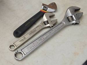 lot 306 image: Lot of (3) Adjustable Wrenches