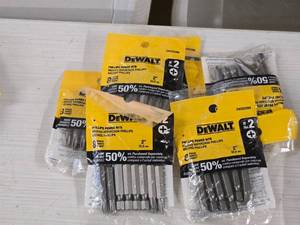 lot 311 image: Lot of (7 Packs) DeWalt Phillips Power Bits 8-pack DW202288