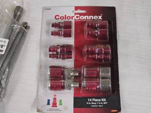lot 319 image: Color Connex 14 NPT Coupler Pack 14-piece (in original packaging)