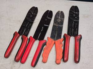 lot 329 image: Lot of (4) Wire Cutter  Stripping Tools