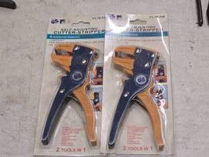 lot 334 image: Lot of (2) Self Adjusting Wire Cutter - Stripper Tools (in original packaging)