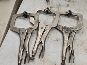 lot 349 image: Lot of (3) Vise-Grip Locking Plier Clamps