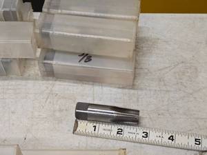 lot 247 image: Lot of (5) 38-18 NPT 4 Flute Pipe Taps (in original packaging)