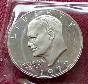 lot 16 image: 1972-S Silver Proof Eisenhower Dollar