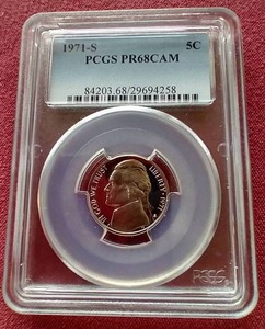 lot 25 image: 1971-S Proof Nickel - PCGS PR68CAM
