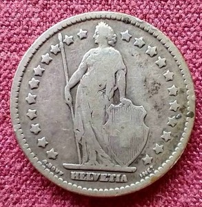 lot 26 image: 1905 Switzerland Silver 1 Franc Coin