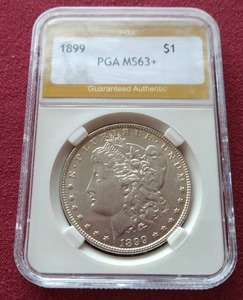 lot 27 image: Tough Date 1899 Morgan Dollar - PGA MS63