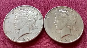 lot 33 image: 1922 & 1922-S Peace Dollars