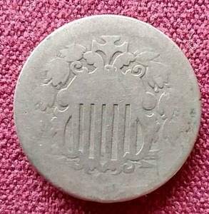 lot 41 image: 1866 or 1867 Shield Nickel With Rays