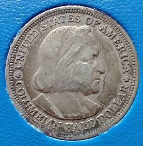 lot 44 image: 1893 Columbus Silver Commemorative Half Dollar