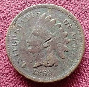 lot 61 image: 1859 Indian Penny - First Year