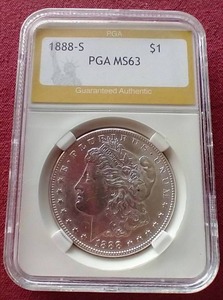 1888-S Morgan Dollar - PGA MS63 - KEY COIN