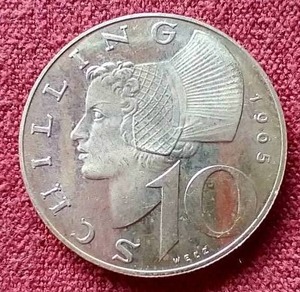 lot 73 image: 1965 Austria Silver 10 Schilling Coin