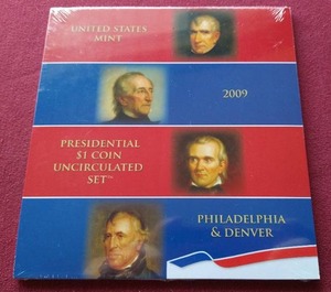 lot 87 image: Sealed 2009 U.S. Mint Uncirculated Presidential Dollar Set - (8) Coins