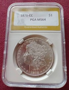lot 90 image: 1878-CC Morgan Dollar - PGA MS64 - Gorgeous
