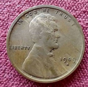 lot 99 image: 1909-S Wheat Penny - Key Penny