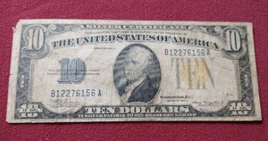 lot 106 image: 1934 North Africa $10 Silver Certificate Emergency Note - Rare