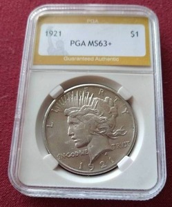 Nice 1921 Peace Dollar - PGA MS63+ - Wow!