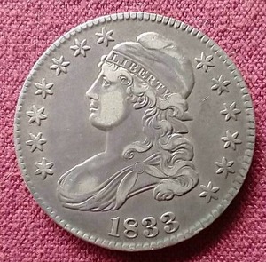 Nice 1833 Capped Bust Half Dollar