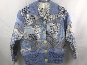 lot 295 image: E. Clair Designs Patchwork Jacket Size SM Blue White Lace