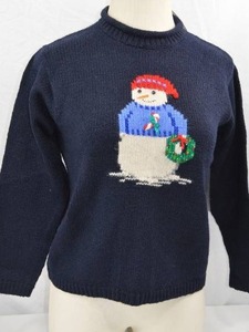 lot 321 image: Marisa Christina The Christmas Collection 2001 Snowman Sweater Large Navy