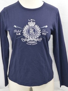 lot 325 image: Lauren Ralph Lauren Long Sleeve Shirt XL Navy Embroidered Crest