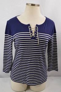 lot 328 image: Lauren Jeans Co. Ralph Lauren Striped Top, Size XL