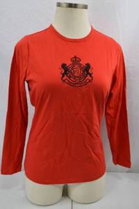 lot 332 image: Lauren Ralph Lauren Womens Long Sleeve Crest Tee 1X Red