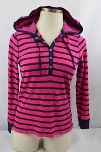 lot 334 image: Lauren Ralph Lauren Womens Stripe Hoodie 1X Pink Navy