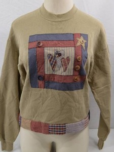 lot 338 image: Jerzees Large Patchwork Hearts Sweatshirt USA