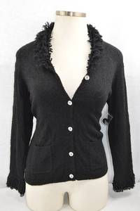 lot 340 image: Studio Works Black Cardigan Sweater Large