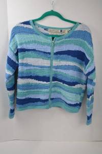 lot 346 image: David Brooks Petites Hand-Knitted Zip Sweater PM