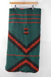 lot 359 image: Wool Throw Blanket with Southwest Pattern, 60 x 59 Inches