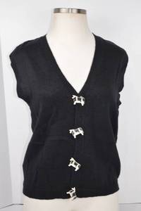 lot 360 image: Susan Bristol Womens Cow Button Sweater Vest Size M