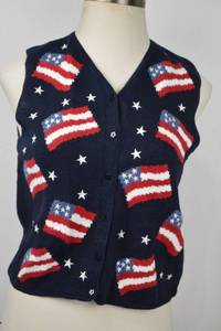 lot 365 image: Christopher & Banks Flag Knit Vest Size M