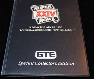 lot 12 image: Super Bowl XXIV Special Collectors Edition Football Card Album - GTE 1990