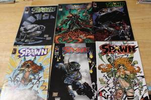 lot 36 image: Collection of 6 Spawn Comic Books Assorted Issues Capulla and McFarlane