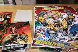 lot 37 image: Collection of 20 Assorted Comic Books, Posters, and Boris Vallejo Calendar