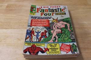lot 59 image: Lot of 7 Marvel Comics Fantastic Four Annuals #1-5, #7, #10 (1963-1970s)