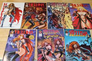 lot 85 image: Set of 7 Hellina Comic Books and 1997 Pin-Up Special #1s