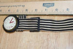lot 120 image: Vintage Striped Band Pop Swatch Wristwatch with Large Dial