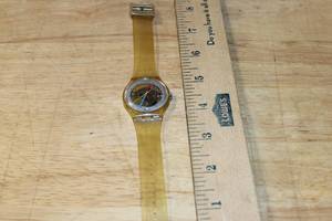 lot 125 image: 1985 Swatch Jelly Fish Transparent Wristwatch
