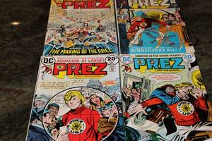 lot 152 image: Set of 4 DC Prez First Teen President Comic Books