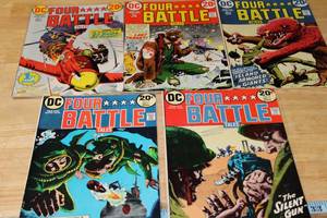 lot 159 image: Set of 5 DC Four Star Battle Tales Comic Books, 1970s #1-5