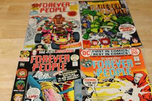 lot 160 image: Set of 4 DC Forever People Comic Books #1, #2, #9 & #10