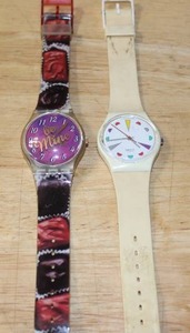 lot 182 image: Swatch Be Mine GK291 and Tutti Frutti GW109 Quartz Wristwatch Pair