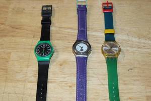 lot 187 image: Set of 3 Swatch Wristwatches - Lady Carlisle LG103, LX109 Malpensa, Pink LR115